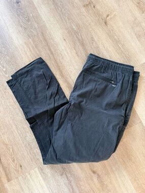 Hurley Black Elastic-Waist Joggers